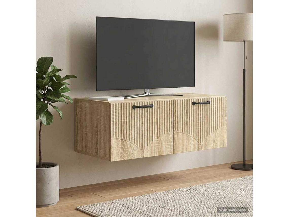 Vidaxl Gabinete de Tv de Parede Carvalho Sonoma 78,5 X 41 X 30 Cm