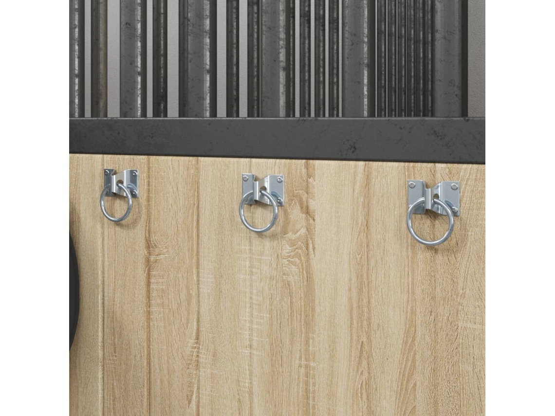 Vidaxl Anéis De Engate Com Placas 3 Pcs Aço Prateado