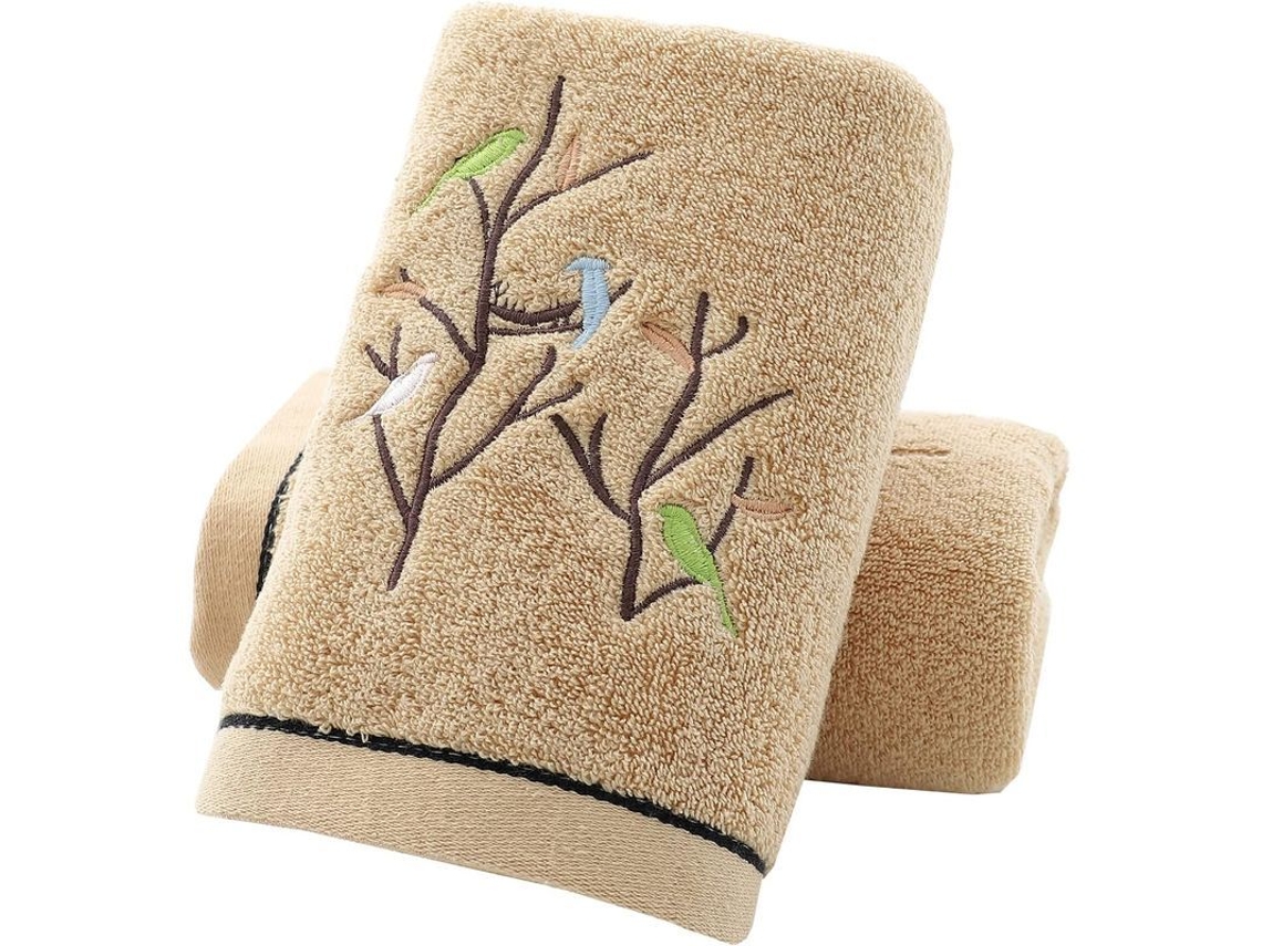 2026 set de 2 Toalhas Suaves e Absorventes de Luxo para Banho 34x75 Cm Cor Marrom