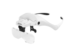 Lupa De Cabeza Iluminada Led Com 5 Lentes Desmontáveis 1.0x-3.5x, Ferramenta De Aumento Para Joiaria, Relógios E Reparações De Pcb