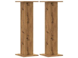 Conjunto 2 Suporte para plantas VIDAXL Marrom Madeira processada (30x30x95 cm)