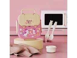 Lancheira Infantil Livre De Bpa Para Micro-ondas Rosa Panoona