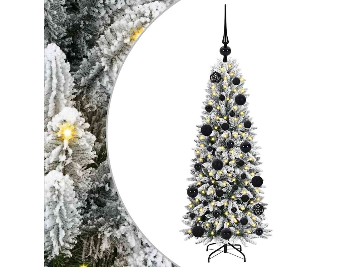 Conjunto 1 Árvore De Natal Artificial Vidaxl Branco Pvc (120 Cm)