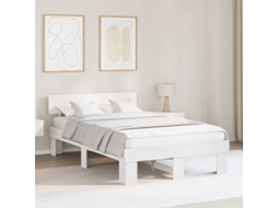 Vidaxl Estrutura Da Cama Com Cabeceira Branco 140 X 190 Cm