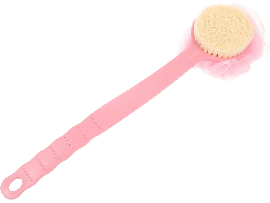 Escova De Cabo Longo Rosa Com Glitter, Escova De Banho Esfoliante Para Homens E Mulheres, Ferramenta De Limpeza Corporal