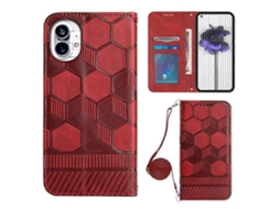 Capa De Celular Magnética Em Pu Com Textura De Futebol Para Celular, Modelo Transversal, Da For Nothing Phone 1.