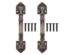 Manoplas Antigas Porta Grange Bronze com Parafusos