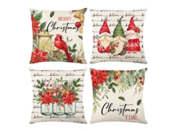 Conjunto de 4 Casas Sacarinho Vermelho Pássaro LAXISCREED