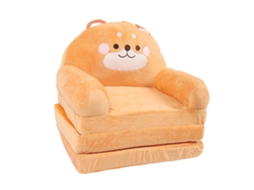 Cadeira de Sofá Infantil Cartoon Dobrável Cute 3 Vias Cachorro Marrom para Casa Escolas | S/MARCA