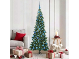 Vidaxl Árvore De Natal Artificial De Canto Verde 180 Cm Pvc E Metal