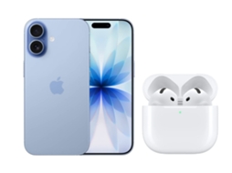 Pack iPhone 17 Apple + Airpods 4 Branco 6.3'' 256 Gb Azul Névoa | APPLE
