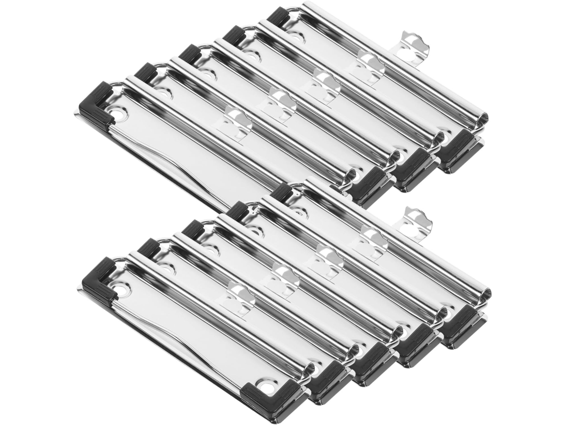 Conjunto De 10 Prendedores Metálicos Para Pranchetas, Antiderrapantes Montagem, Uso Diário E Espaço De