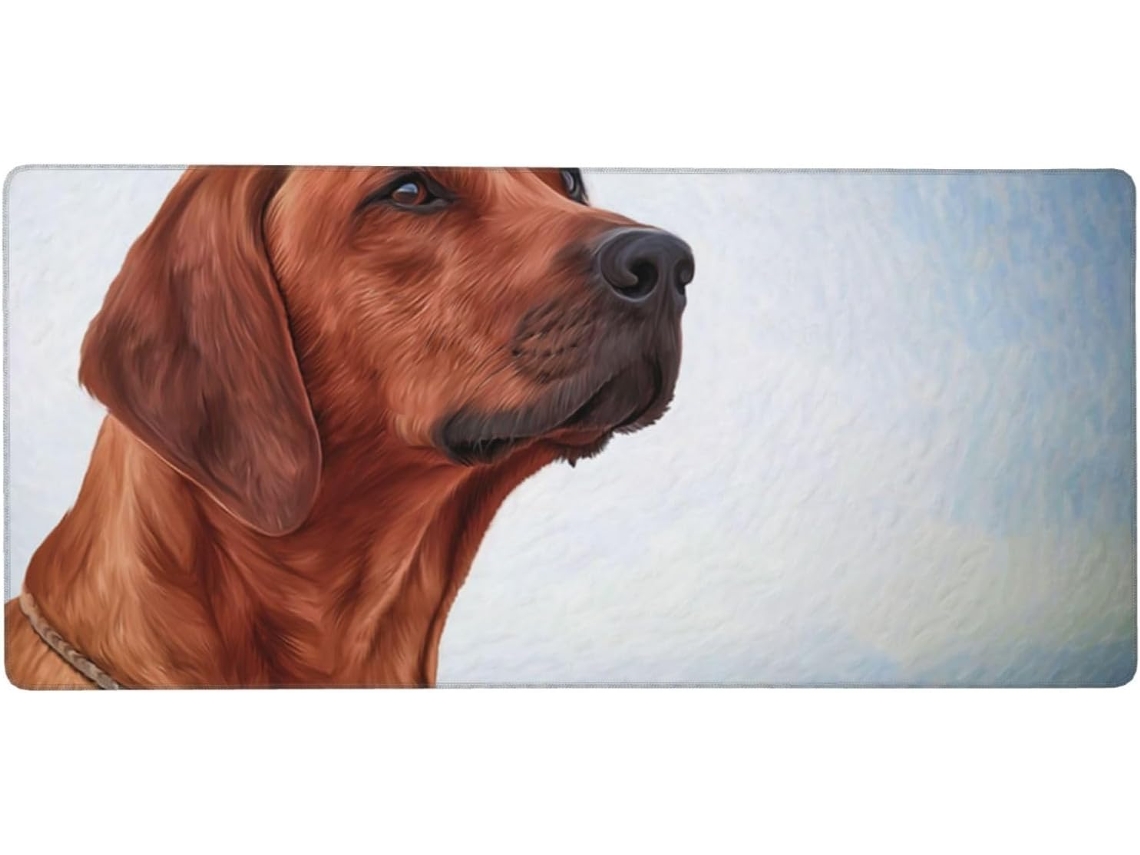 Mousepad Grande para Computador com Estampa de Cão Rhodesian Ridgeback, Base Borracha Antiderrapante, 40 X 90