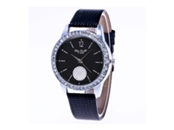 Reloj De Cuarzo Unisex Con Correa De Metal Moda Para Mujer Y Hombre Negro