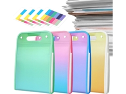Pasta Organizadora Para Documentos Com Bolsos Macios Conjunto De 4 Peças, 13 Bolsos Impermeáveis, Gokoco