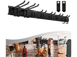 Conjunto De 9 Ferramentas De Aço, Ancinhos E Prateleira De Armazenamento Para Garagem, Para Montagem Na Parede.