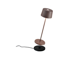 Olivia Pro Corten Candeeiro de Mesa Led Recarregável e Regulável ZAFFERANO