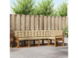 Vidaxl Conjunto De Sofás Para Exterior 5 Pcs Natural E Bege