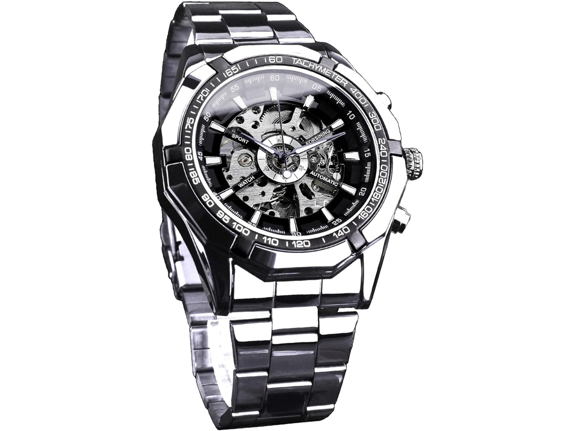 Lurelia Relógio Mecânico Masculino, Movimento De Quartzo, Automático, Luminoso, Mostrador Esqueleto, Resistente À Água