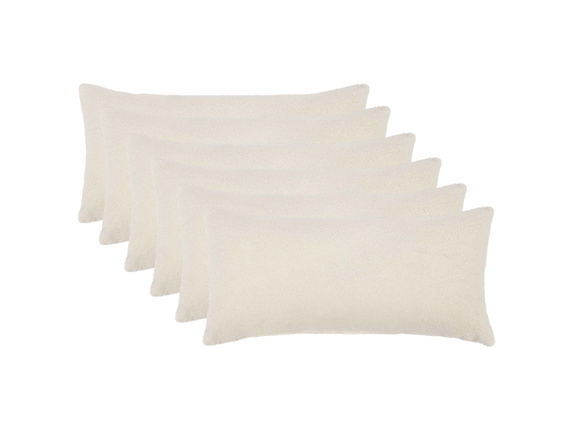 Vidaxl Capa Almofada 6 Pcs Heerlen Creme 40 X 80 Cm Bouclé