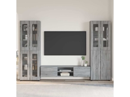 Vidaxl Conjunto De Móvel De Tv Com Gaveta Florin 3 Pcs Cinza Sonoma