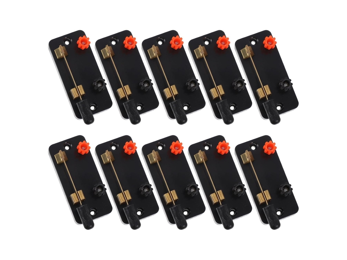Kit Com 10 Interruptores Unipolares Leves Em Plástico E Cobre Para Uso.