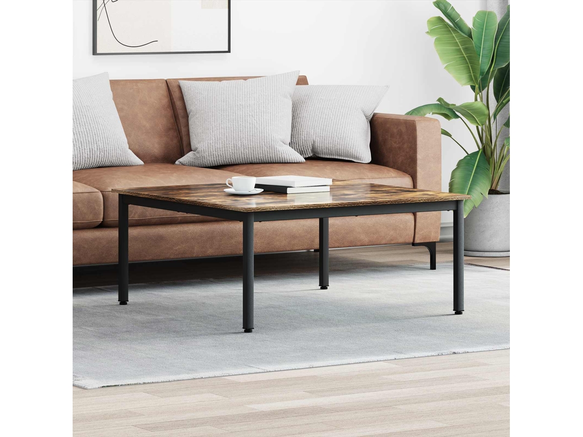 Vidaxl Mesa De Centro Carvalho Fumê 100 X 100 X 45 Cm