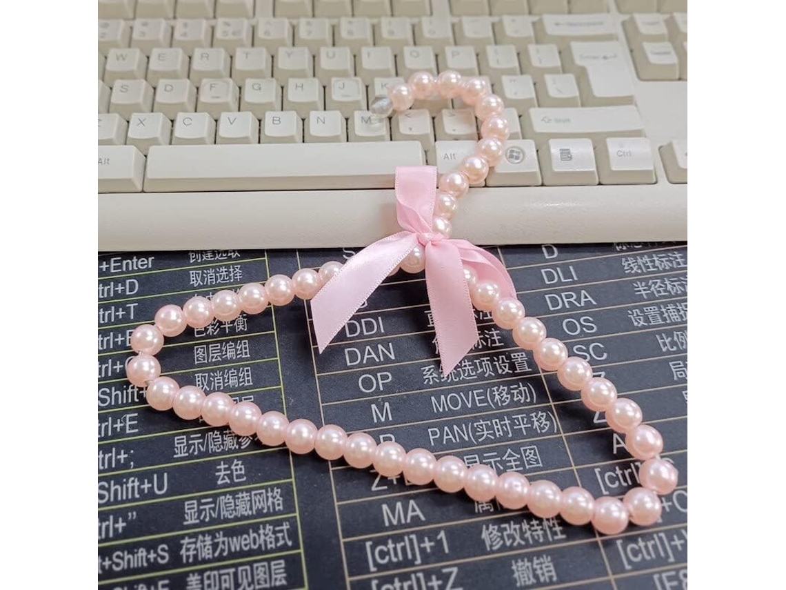 Conjunto De 5 Acessórios Princesa Cães, Com Laços Brancos E Rosa, Pérolas E Outros Acessórios De