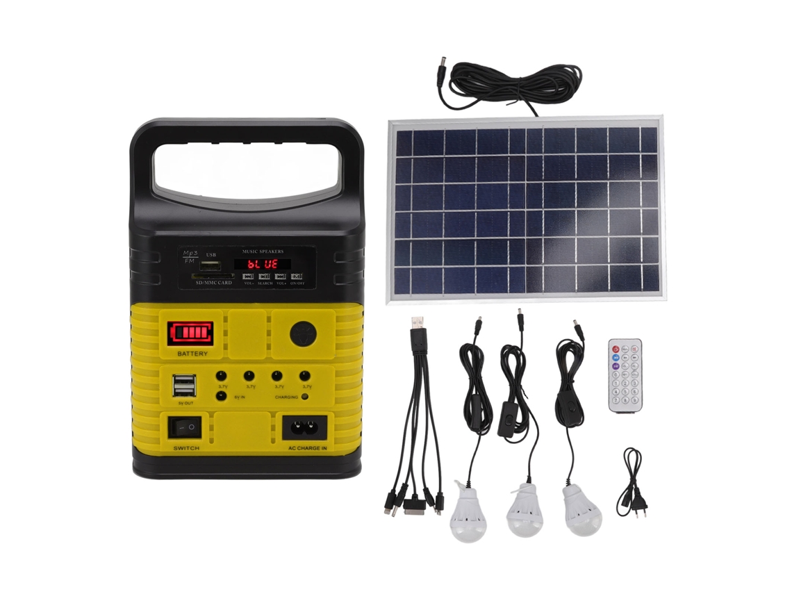 Gerador solar portátil (potência de 10w, retirado do padrão europeu de 250v)
