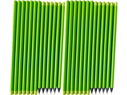 Pacote com 50 Lápis de Madeira Hb Verdes com Corpo Triangular em Madeira, para Material Escolar CHABERLU