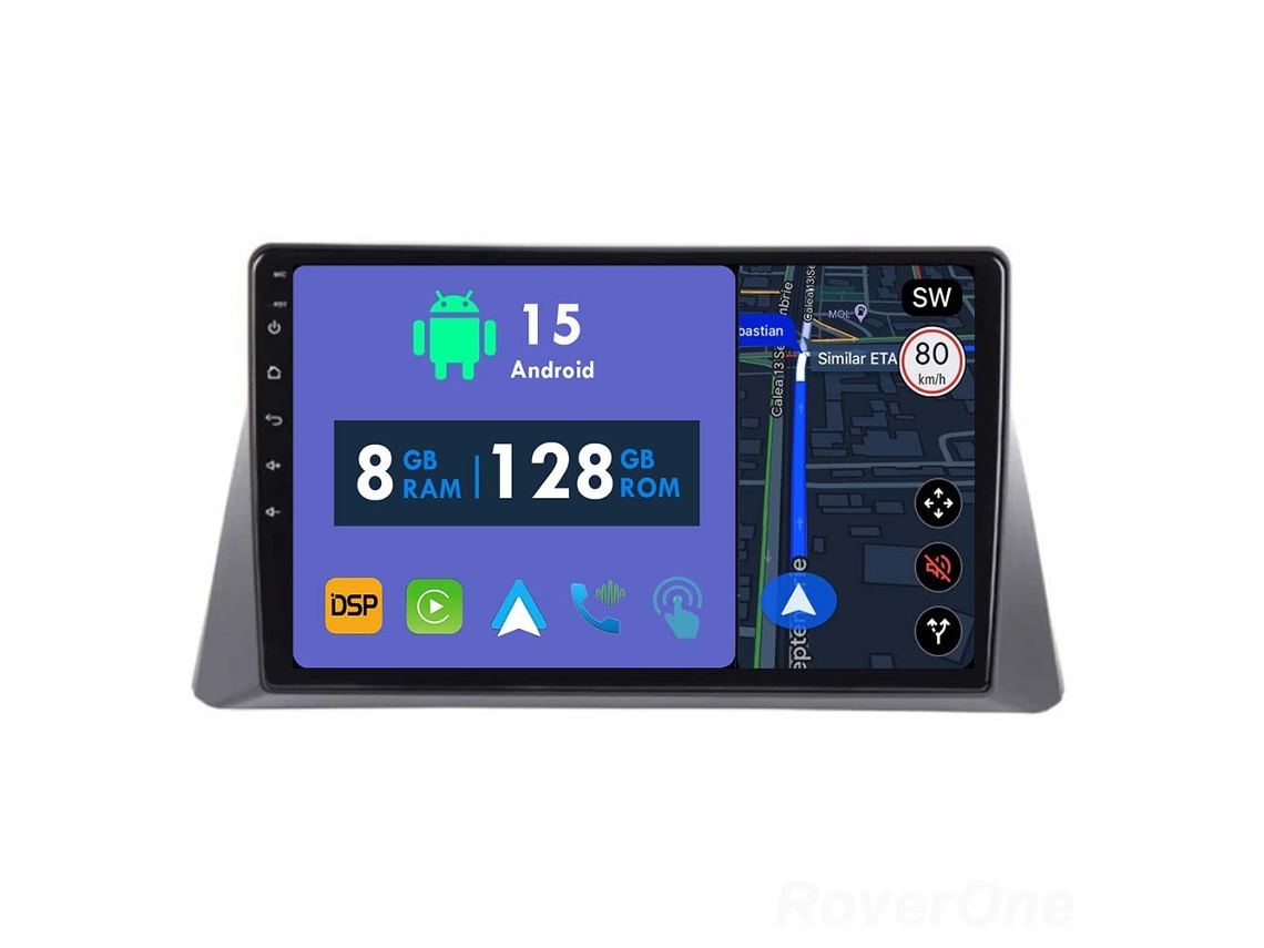 Auto Rádio Carro Bluetooth Autoradio 8GB RAM 128G ROM CarPlay Navegação GPS Ecrã Táctil RoverOne para Honda Crosstour 1 TF 2009-2015  