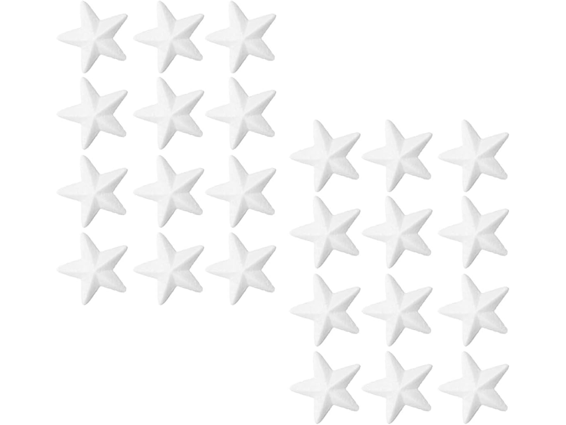 Estrelas Natal Cinco Pontas 7 5 24 Peças Espuma Decoração Árvore Interna Mesmo Cm Faça Você GOKOCO