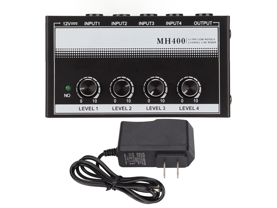 Mezclador Estéreo de 4 Canales, Bajo Ruido, Portátil, para Clubs y Bares, 100-240 V, Enchufe US | S/MARCA