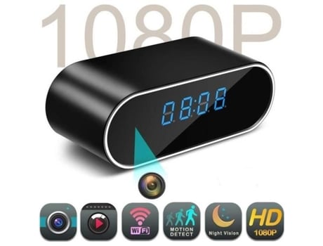 Câmera espiã oculta HD 1080P com detecção de movimento de visão noturna e gravador de vídeo com lente invisível para iPhoneAndroid CHANGM