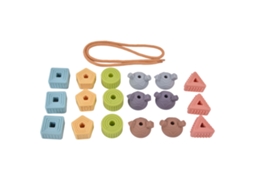 Primerox brinquedo de Agarre com Blocos Macios e Pérolas para Bebê 3+ Anos Exercício Motor