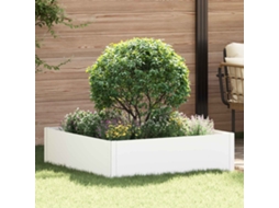 Vidaxl Acabamento Para Gramado 100 X 100 X 35 Cm Aço Branco