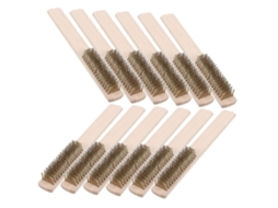 Conjunto de 12 Escovas Topbathy com Cabos de Madeira para Limpeza e Polimento
