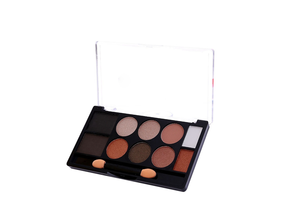 Paleta De Sombras De Olhos Matte Com Glitter 10 Cores (06) - Textura Suave, Longa Duração