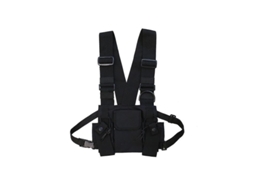Bolsa De Transporte Para Rádio Walkie Talkie Com 3 Bolsos E Zíper Para Mochila E Colete Brilvibera