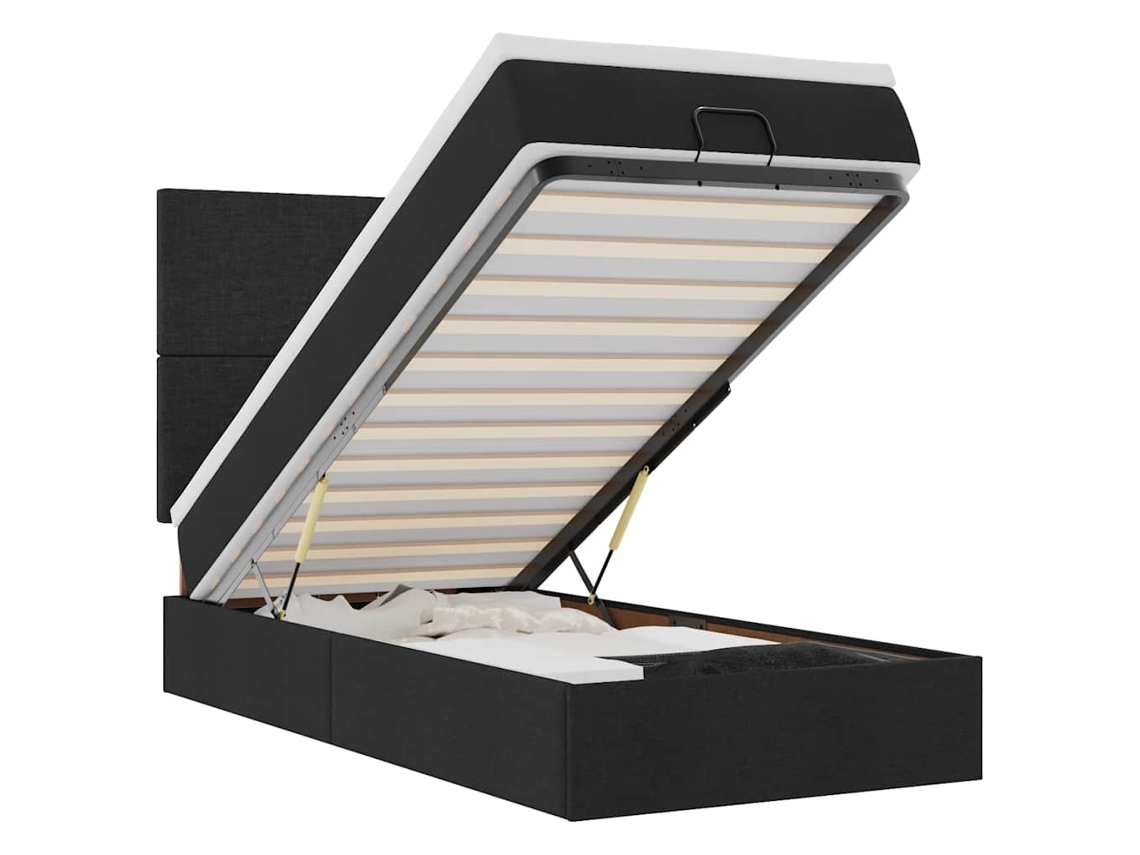 Ottoman Bed, Ottoman Beds Vidaxl Preto Tecido (90 X 190 Cm)
