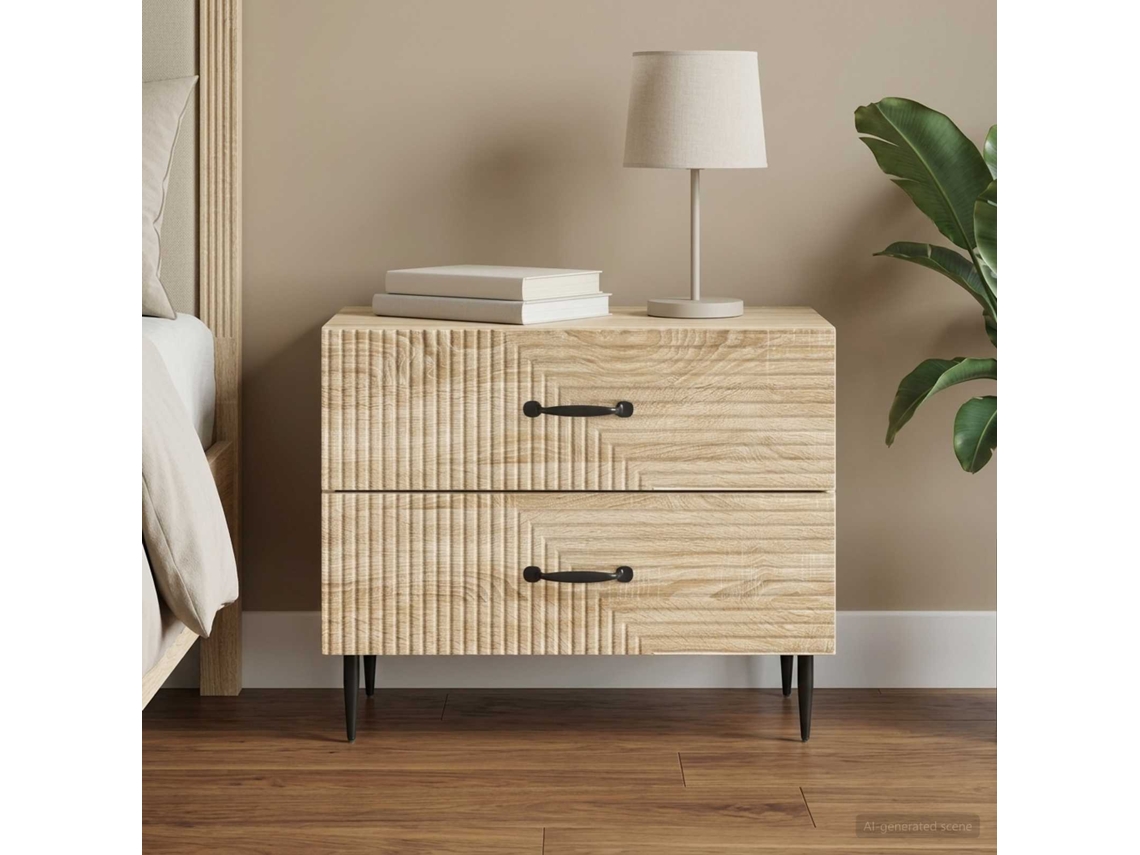 Vidaxl Armário De Cabeceira Carvalho Sonoma 62 X 34,5 X 47,5 Cm