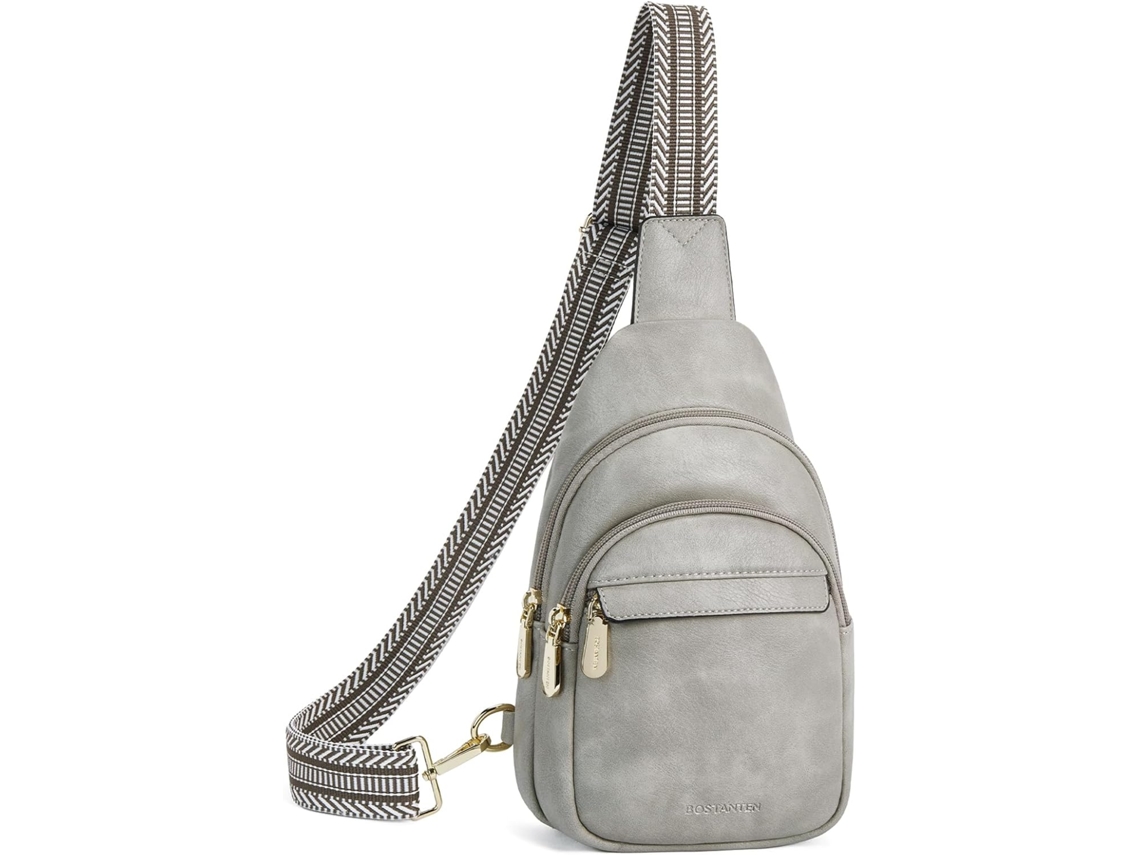 Bolsa Tiracolo Pequena Feminina De Couro, Bolsa Transversal, Pochete, Bolsa De Peito Para Viagem, 4-twilight Grey