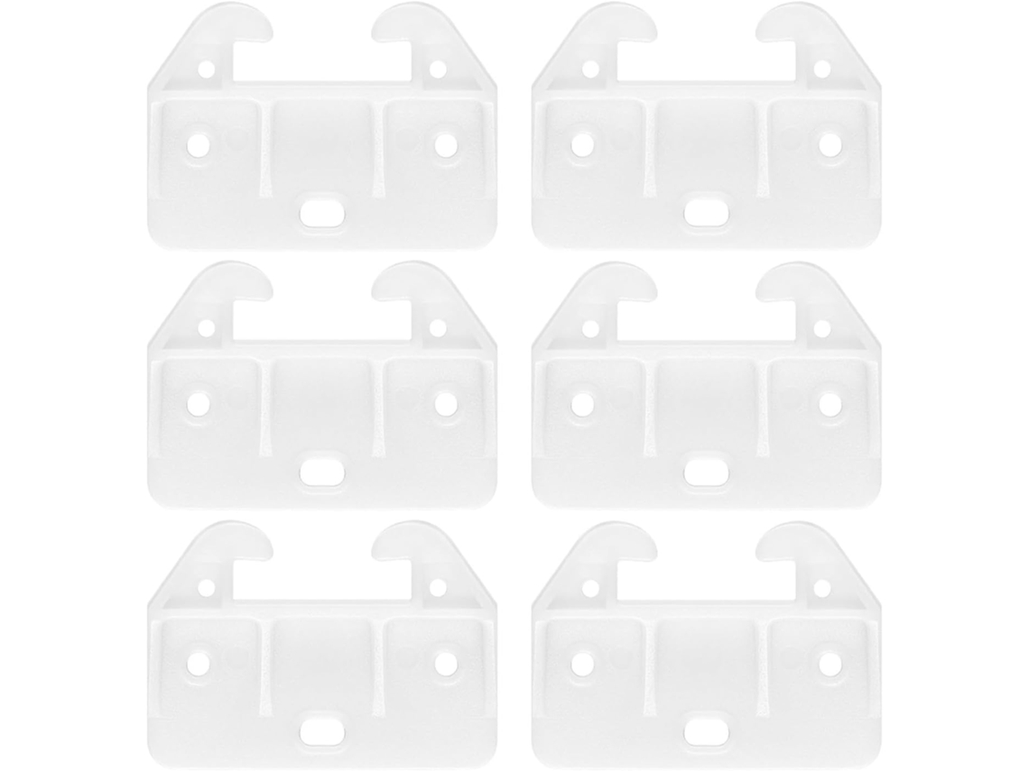Corrediças Para Gavetas Plafope, Conjunto De 6 Peças Em Plástico Branco, Versáteis E Ideais Para Decoração De Casa