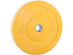 Disco de Musculação SOFTEE Bumper Plate (Prateado - 15 kg - 45cm)