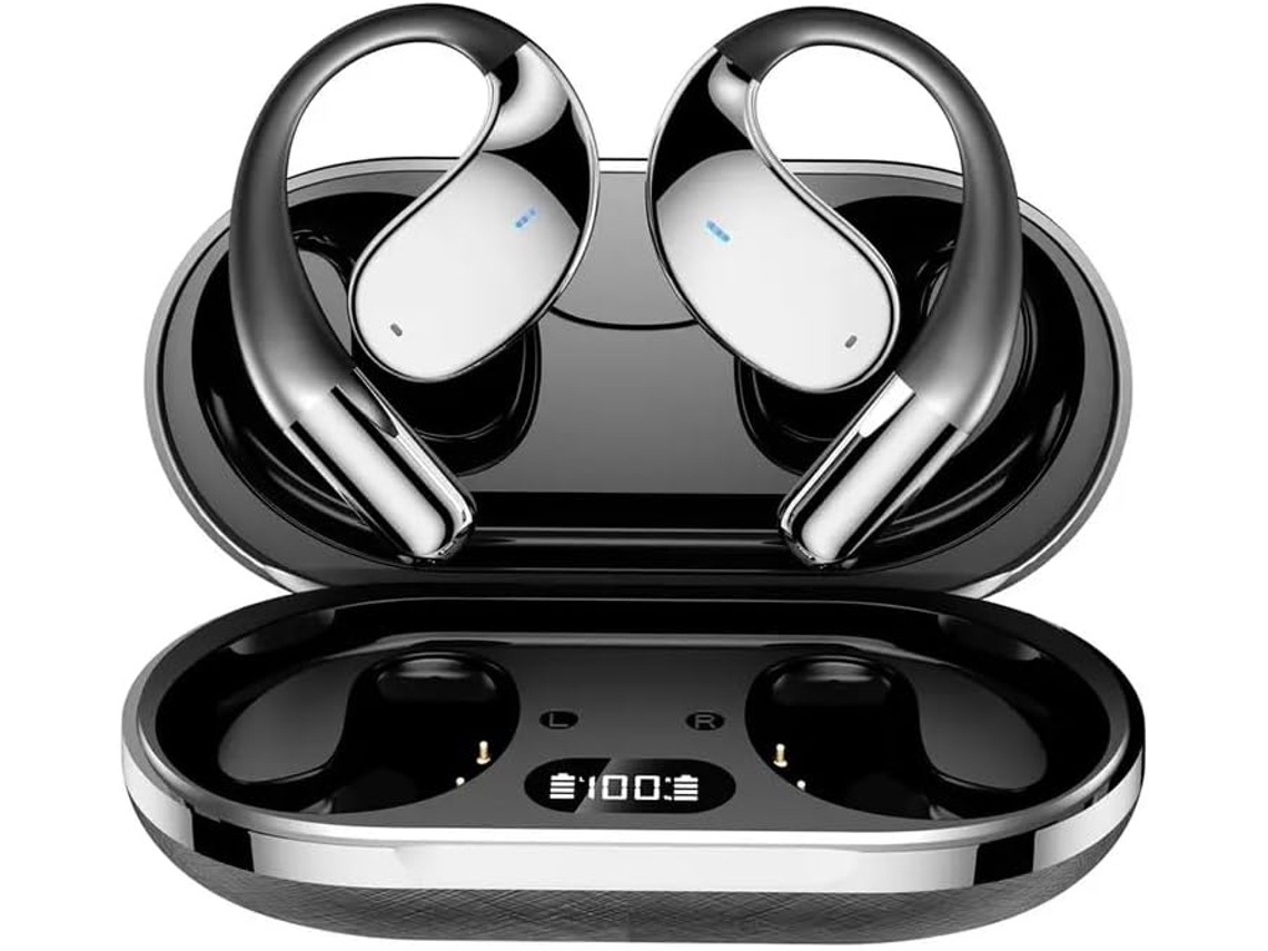 Ai Translation Earbuds Open-ear Wireless Bluetooth Headset Air Conduction Com Display Led Estojo De Carregamento Para Viagens De Negócios E