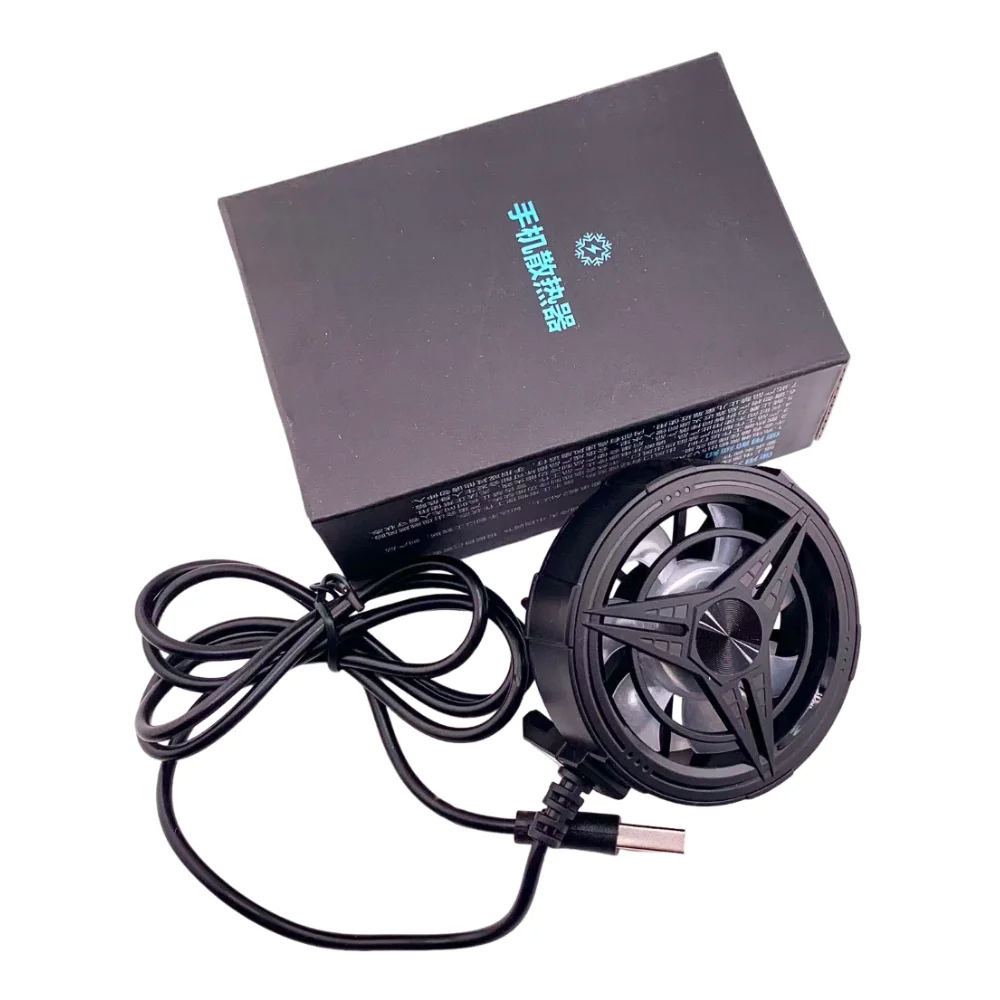 Ventilador de resfriamento para celular, dissipação de calor rápida, design com garras elásticas e baixo ruído.