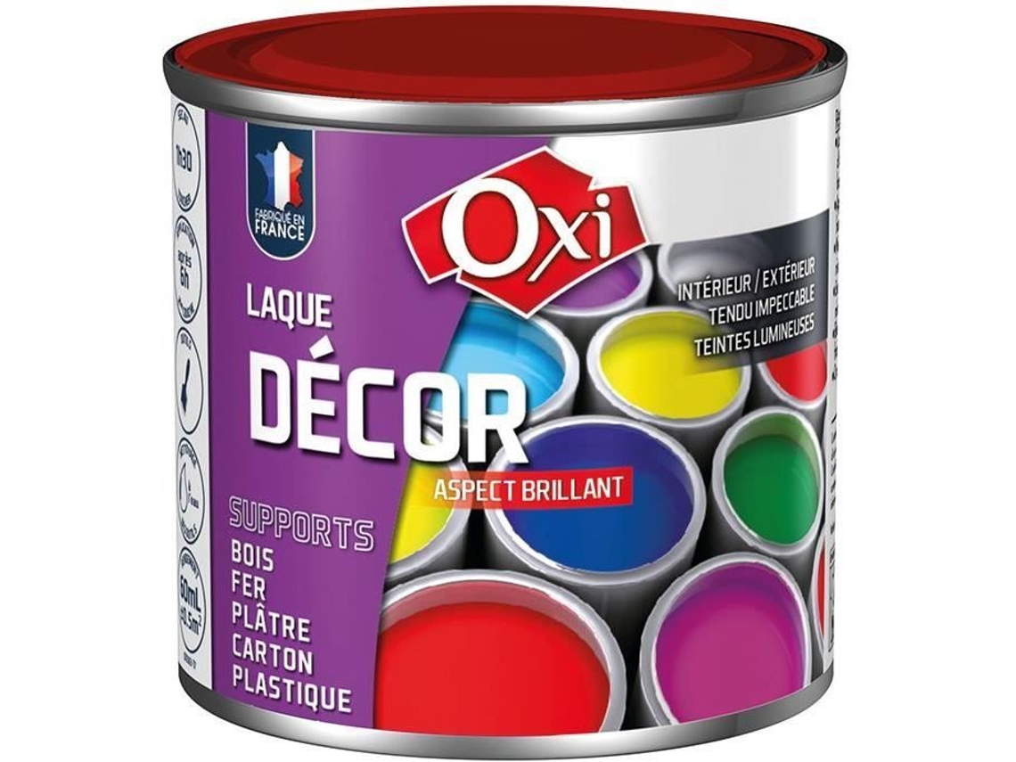 Laca Decorativa Oxi 60 Ml Vermelho Rubi Brilhante Multisuporte Acrílico