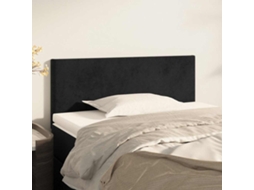 Vidaxl Cabeceira De Cama Veludo 80x5x78/88 Cm Preto