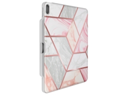 Mayaxess Capa Flip Para Ipad Air 13 2026 Antichoque Com Suporte De Vídeo Com Design Marmorizado Branco / Rosa