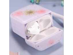 Capa Protetora para Airpods Fones de Ouvido Sem Fio 1/2 com Estampa Floral Feminina. GIECY